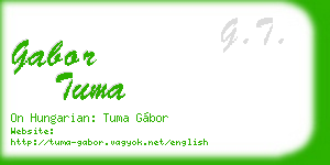 gabor tuma business card